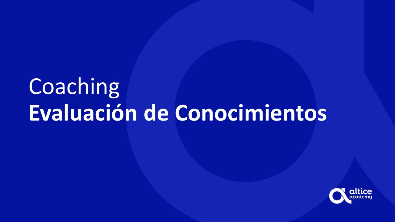 Coaching Evaluación de Conocimientos