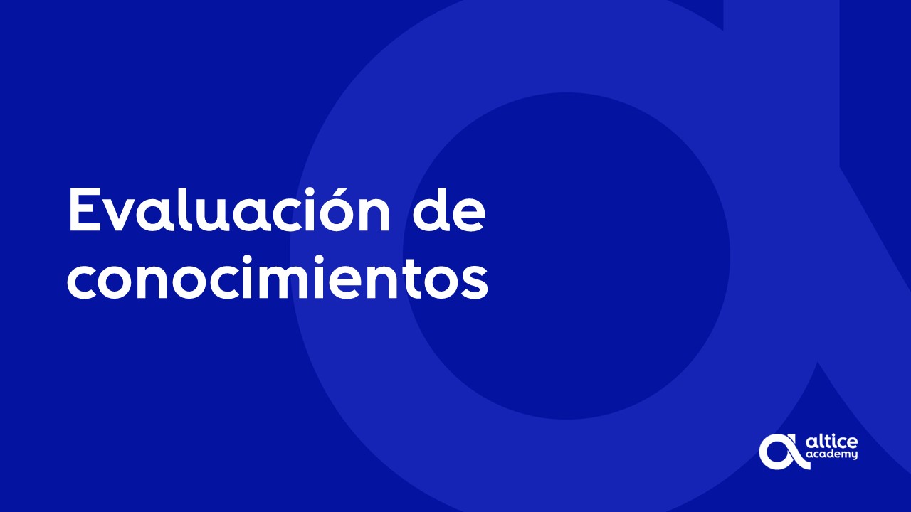 Evaluación mensual de conocimientos Ventas OS